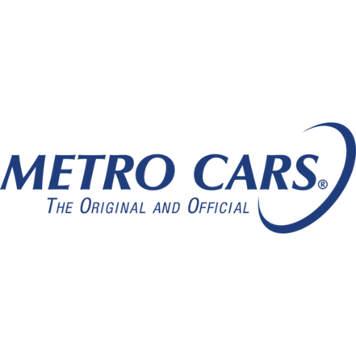 Metro Cars Logo Transparent in Blue Color