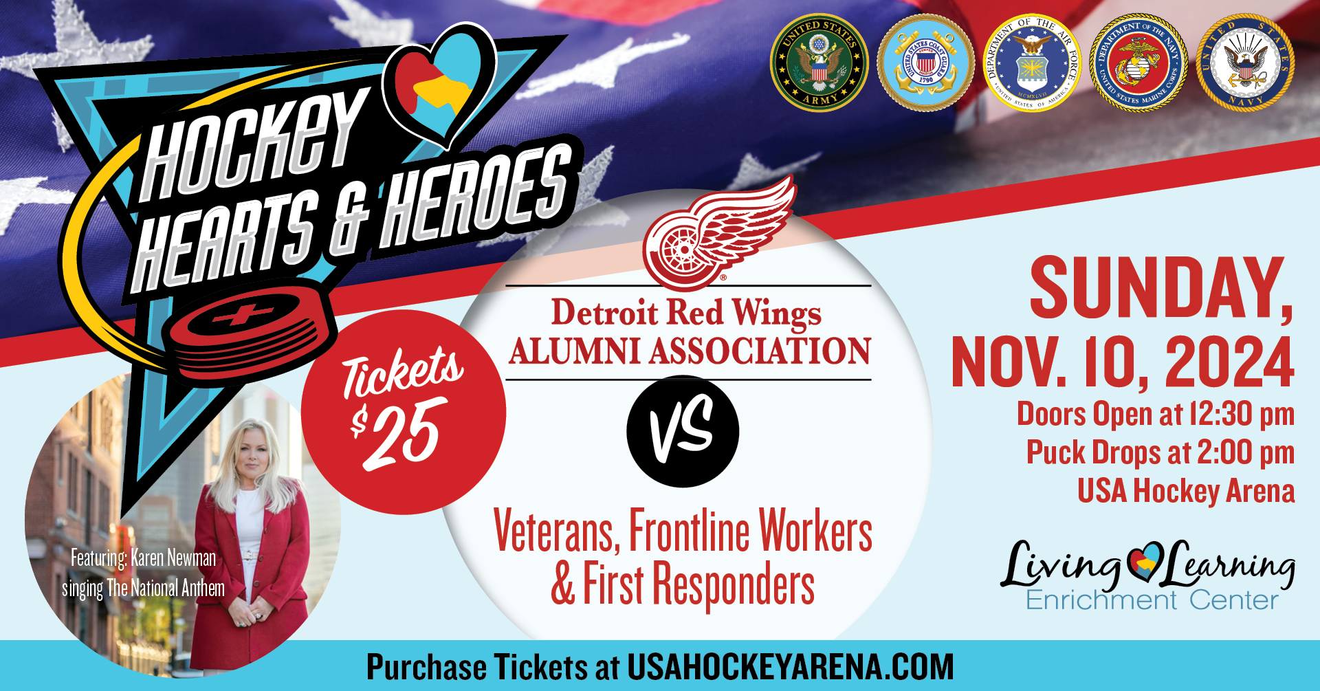 Hockey Hearts and Heroes hockey event information for 2024